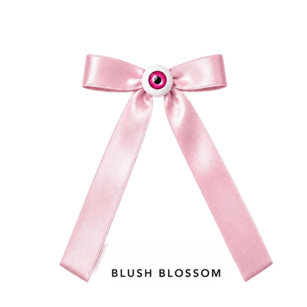 Bow Eyeball Clip – 5/8” Ribbon - Blush Blossom